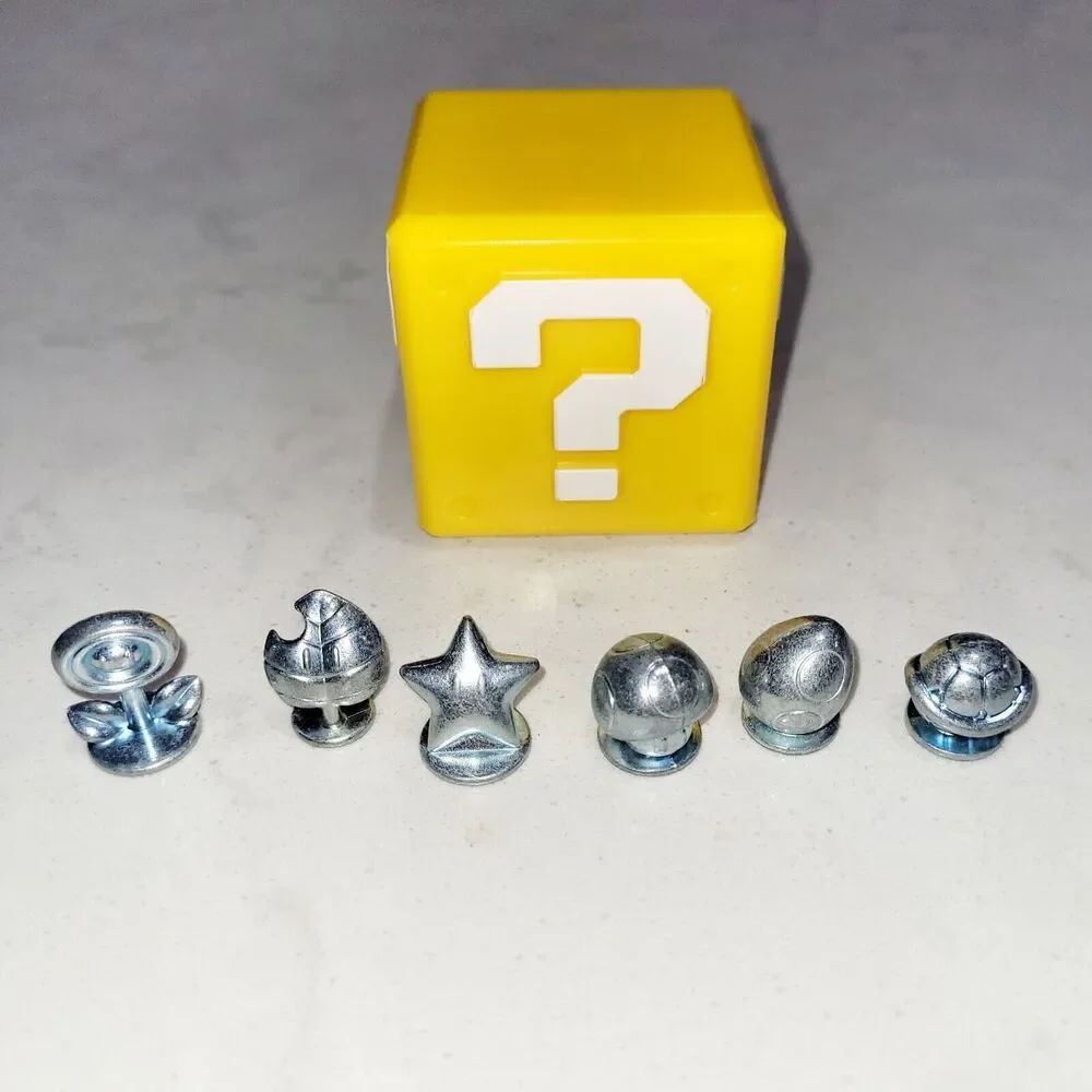 Monopoly Super Mario Celebration! Game Tokens & Question Block w Sound Tested